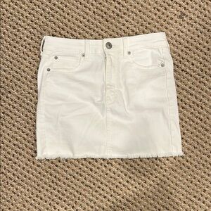White Denim Skirt